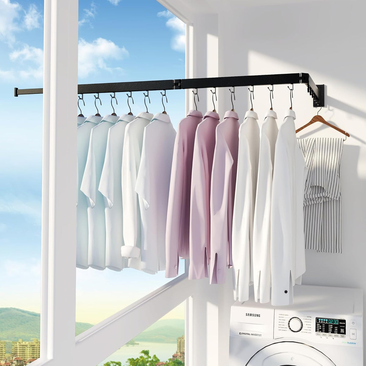 Clothes Drying Rack,Drying Rack Clothing,Luandry Drying Rack,Clothes Hanger Rack,Wall Mounted