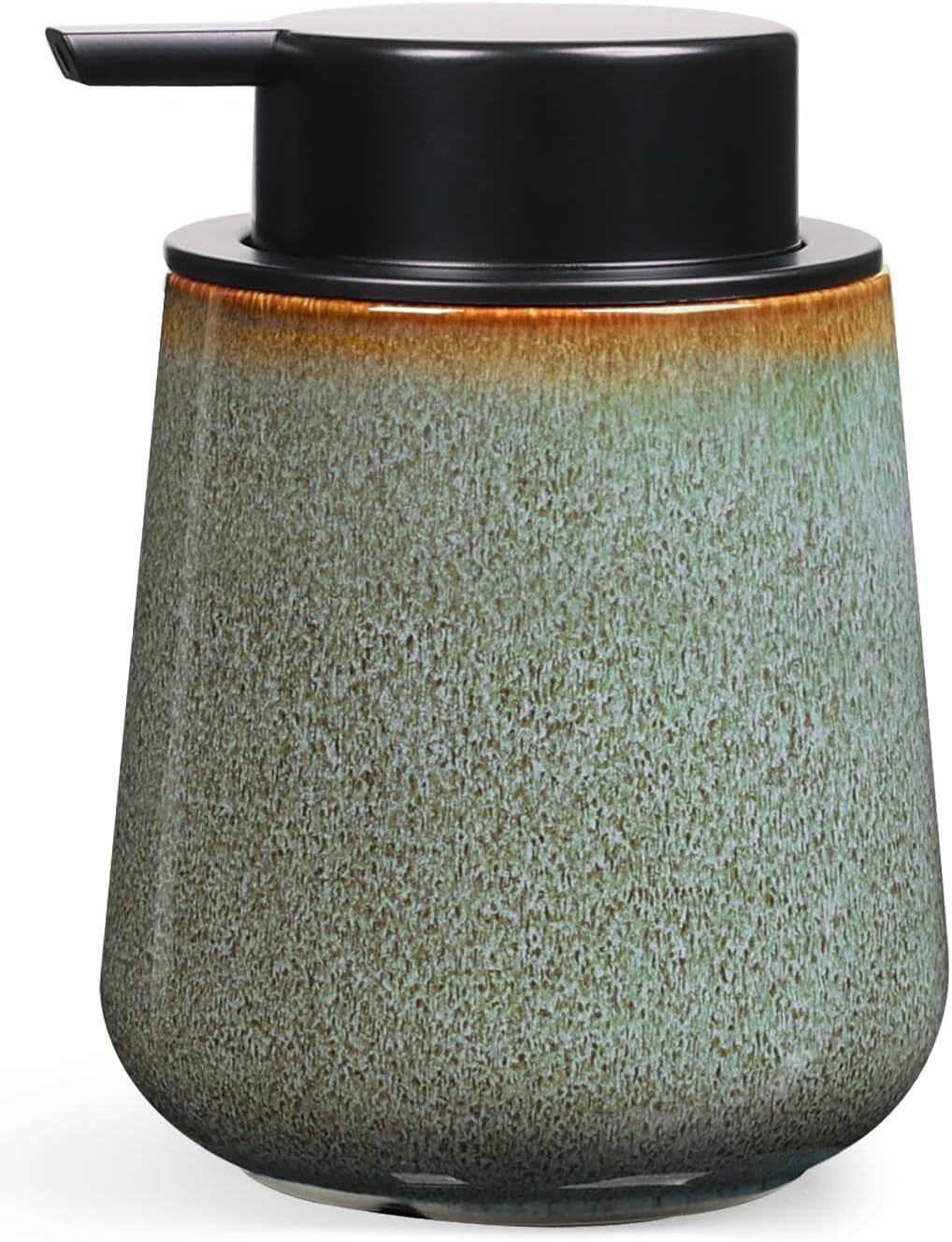 INGOFIN Ceramic Lotion Dispenser - 12 oz Refillable Hand Soap Dispenser Bathroom, Modern Liquid
