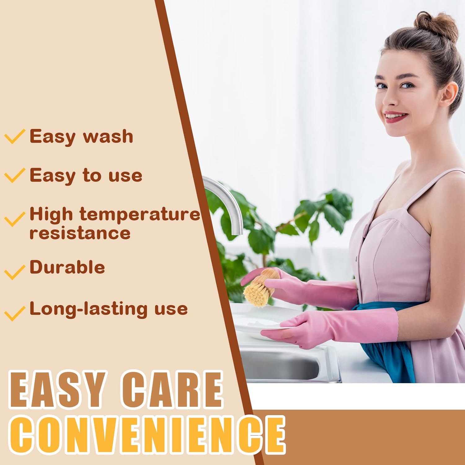 Nuenen 30 Packs Bamboo Dish Scrub Brushes Wooden Scrubbers Set Kitchen Dishwashing Scrubber with