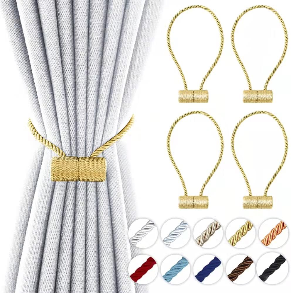 18 Inch Strong Magnetic Curtain Tiebacks, Curtain Holdbacks Modern Upgrade Strong 2021 New Twisted