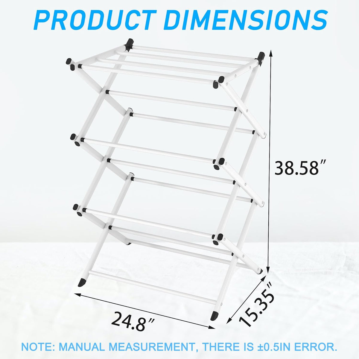 Household Indoor Folding Clothes Drying Rack, Dry Laundry and Hang Clothes,Towel Rack for Storage
