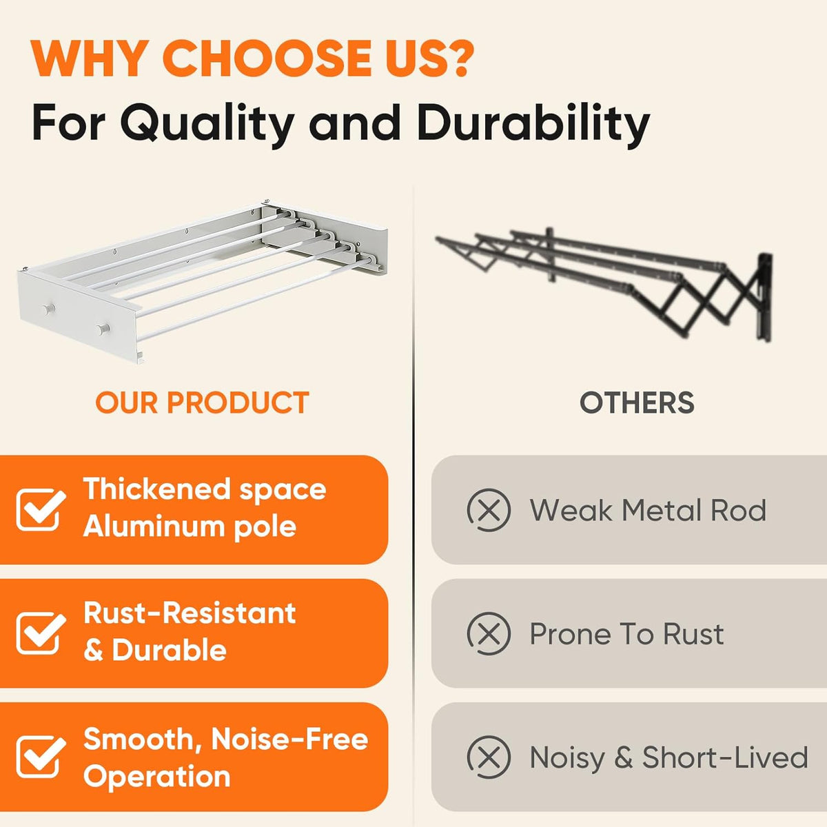 Clothes Drying Rack 31.5 inches Foldable Wall Mount Laundry Rack Folding Indoor Drying Rack