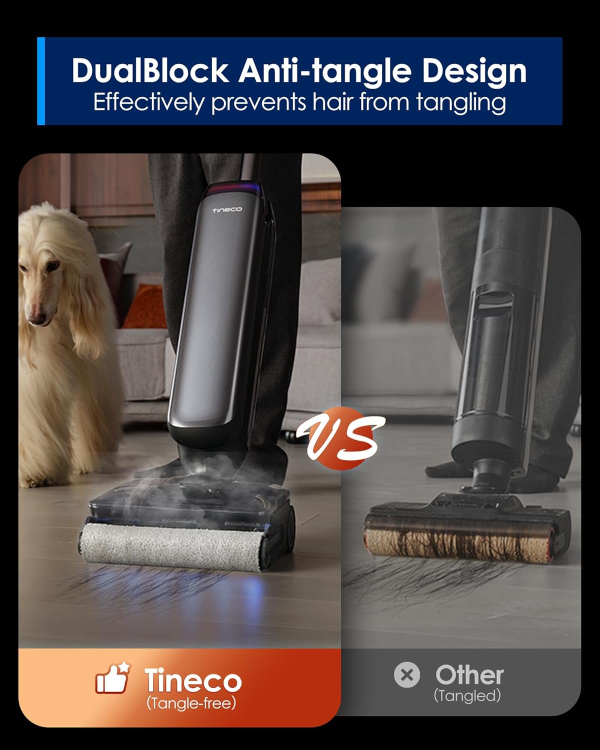 Tineco Floor One S9 Artist Steam Wet Dry Vacuum Cleaner, High-temp Steam Cleaning, 22kPa Suction