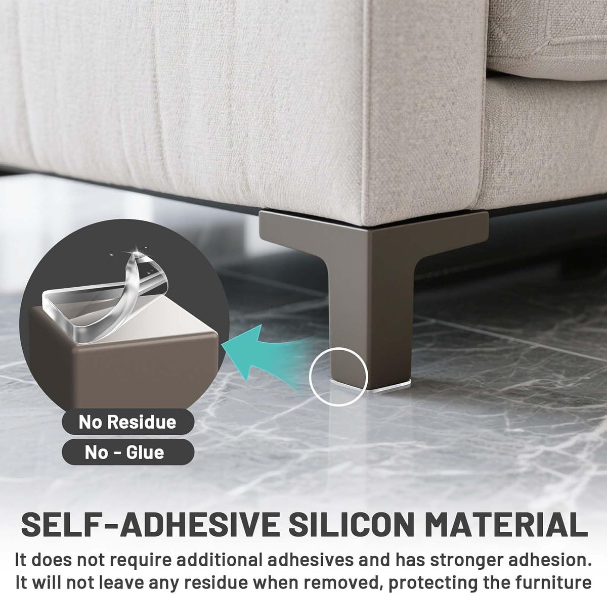 40 PCS Non Slip Furniture Pads, Phixbear Anti Vibration Pads, Reusable Multifunctional