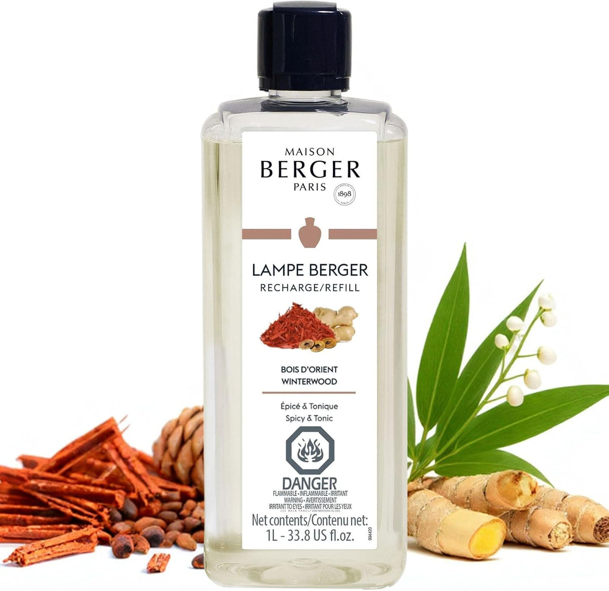 MAISON BERGER - Winterwood Fragrance Refill – 1L for Lampe Berger Diffuser (33.8 Fluid Ounces)