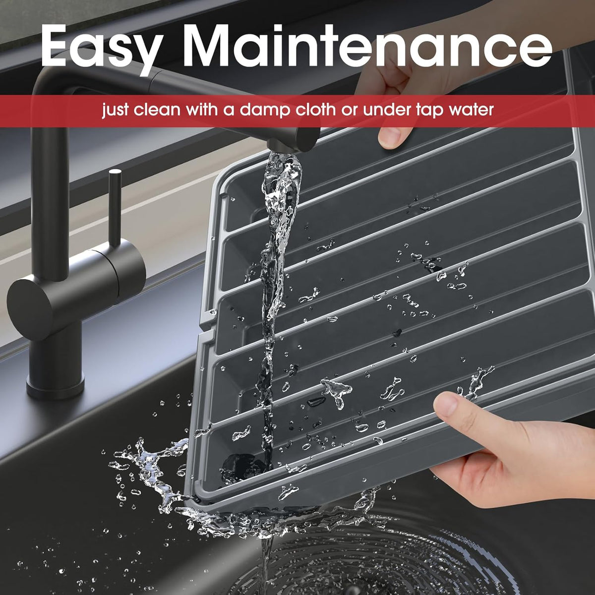 Aujen Silverware Organizer - Expandable Kitchen Drawer Organizer, Adjustable Utensil Organizer