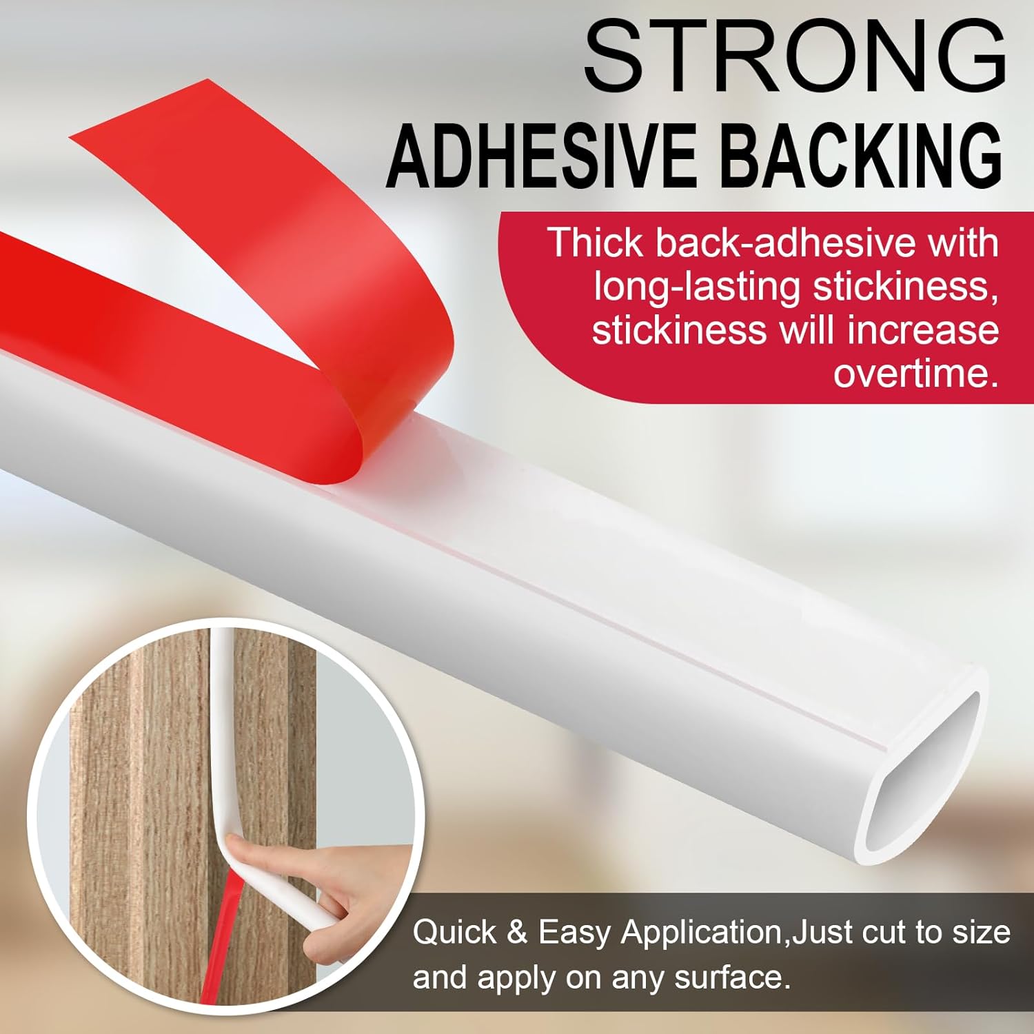 Benory Silicone Weather Stripping Door Seal - Self Adhesive D Shaped Seal Strip for Door