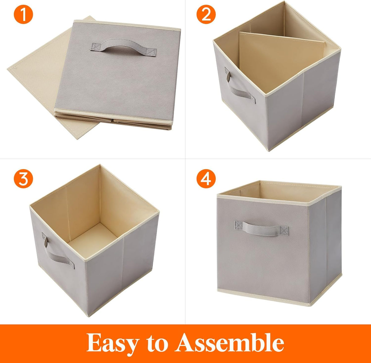 Lifewit 13 Inch Cube Storage Bins, 12 Packs Storage Cubes Foldable Decorative Fabric Storage