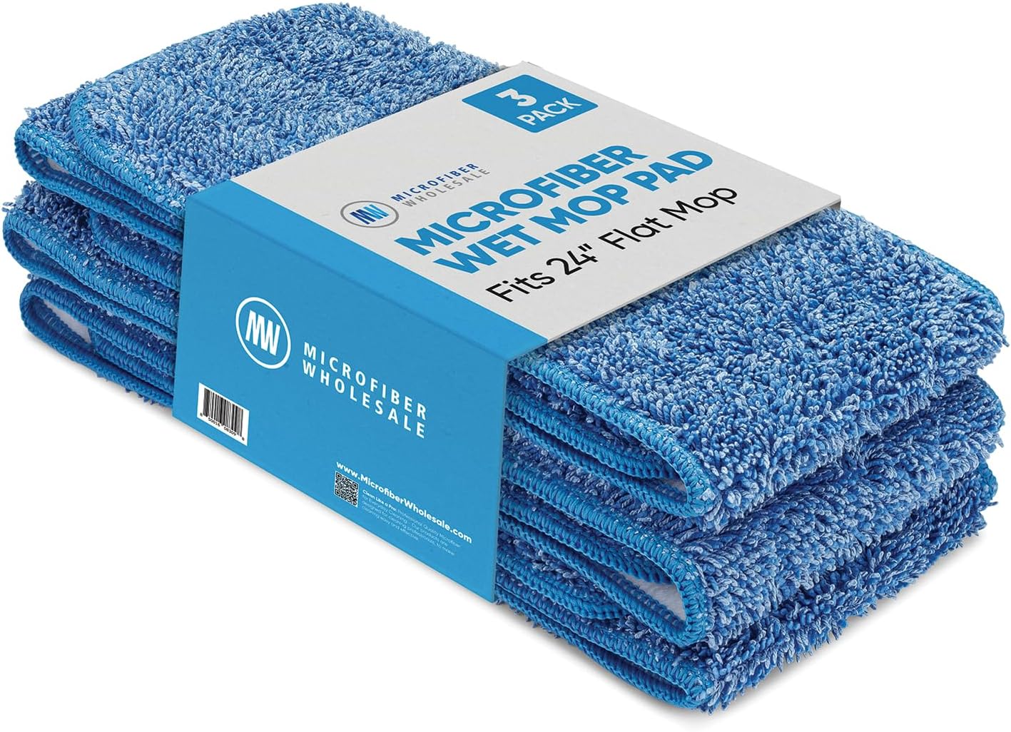 Microfiber Wholesale 24 inch Microfiber Mop Pads - Machine Washable, Reusable, Refills &