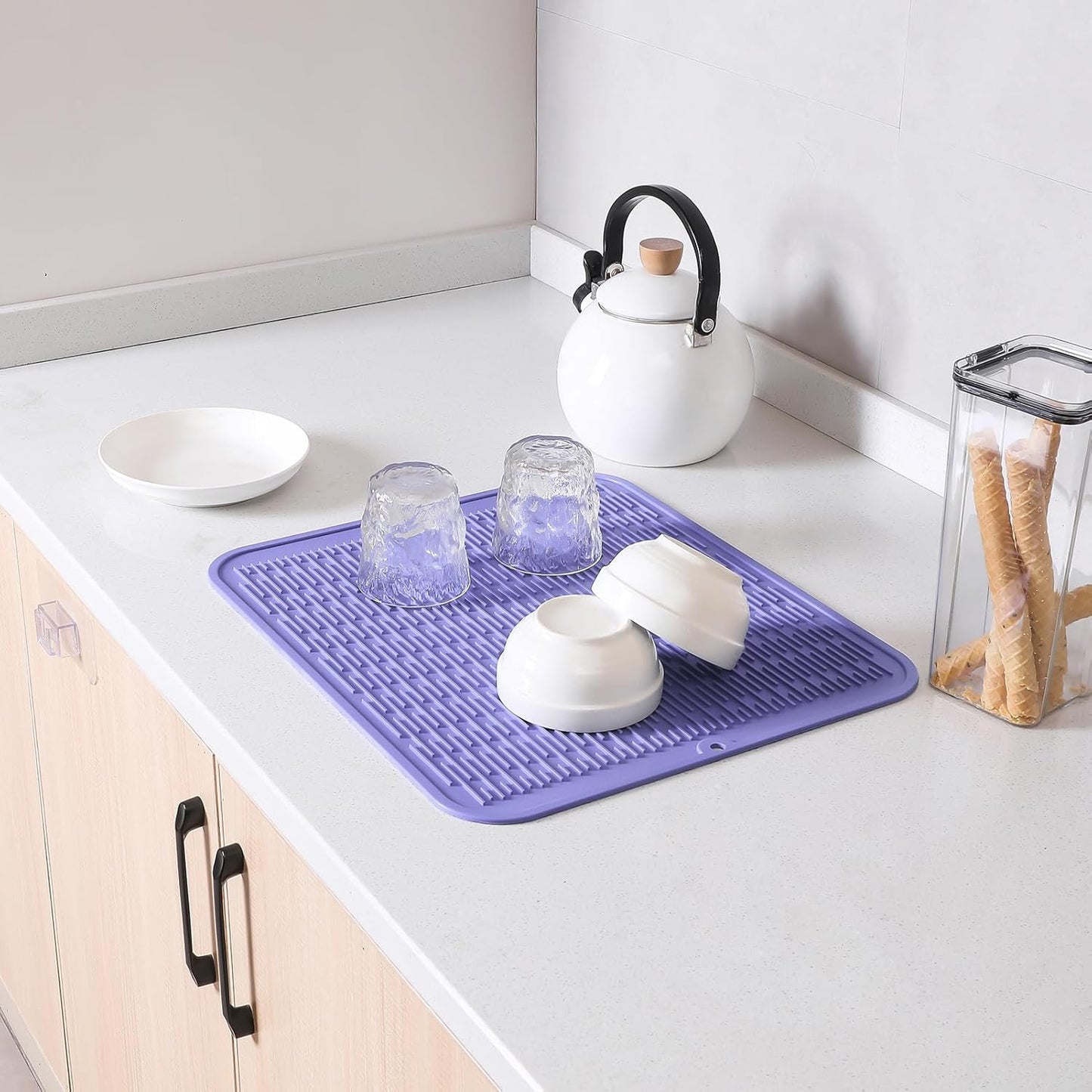 Silicone Dish Drying Mat for Multiple Usage,Easy clean,Eco-friendly,Heat-resistant Silicone Mat for