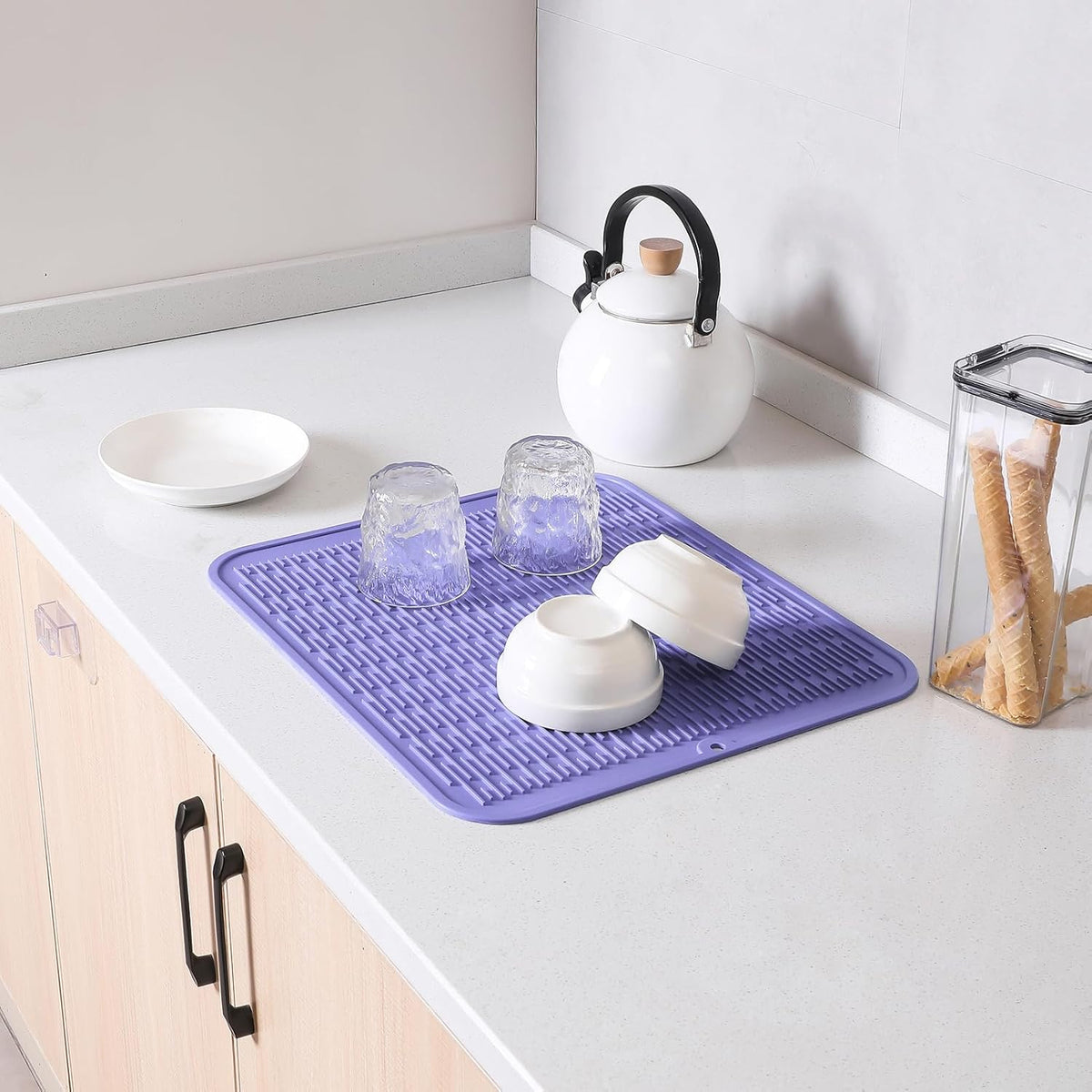 Silicone Dish Drying Mat for Multiple Usage,Easy clean,Eco-friendly,Heat-resistant Silicone Mat for