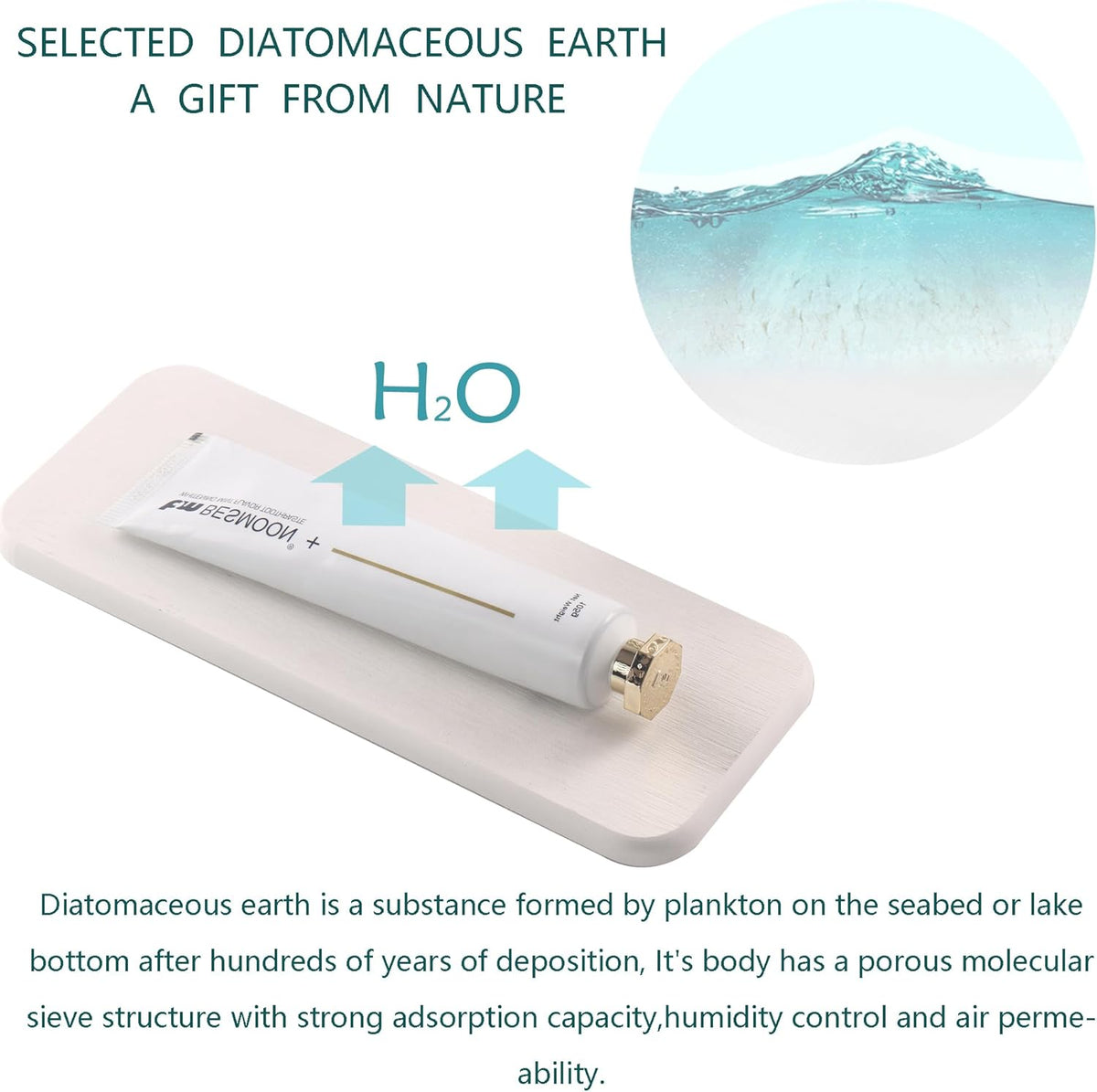 2 Pcs Water Absorbing Stone Trays, Kitchen/Bathroom Sink Soap Dish, Diatomite Tray Used for Hand