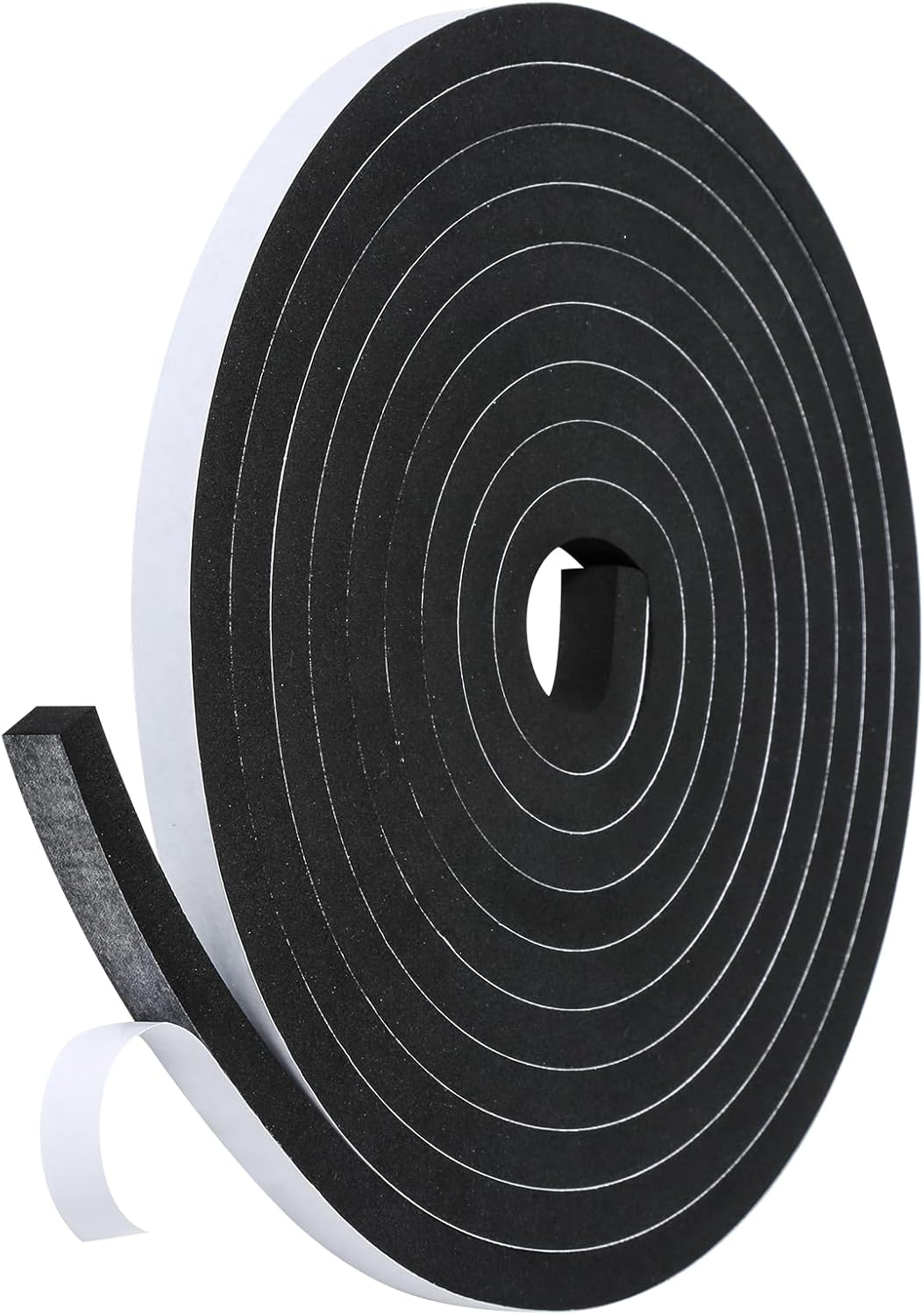 Weather Stripping Door Seal Strip- 1/2 Inch X 2/5 Inch X 13Feet, Strong Adhesive, Lightproof