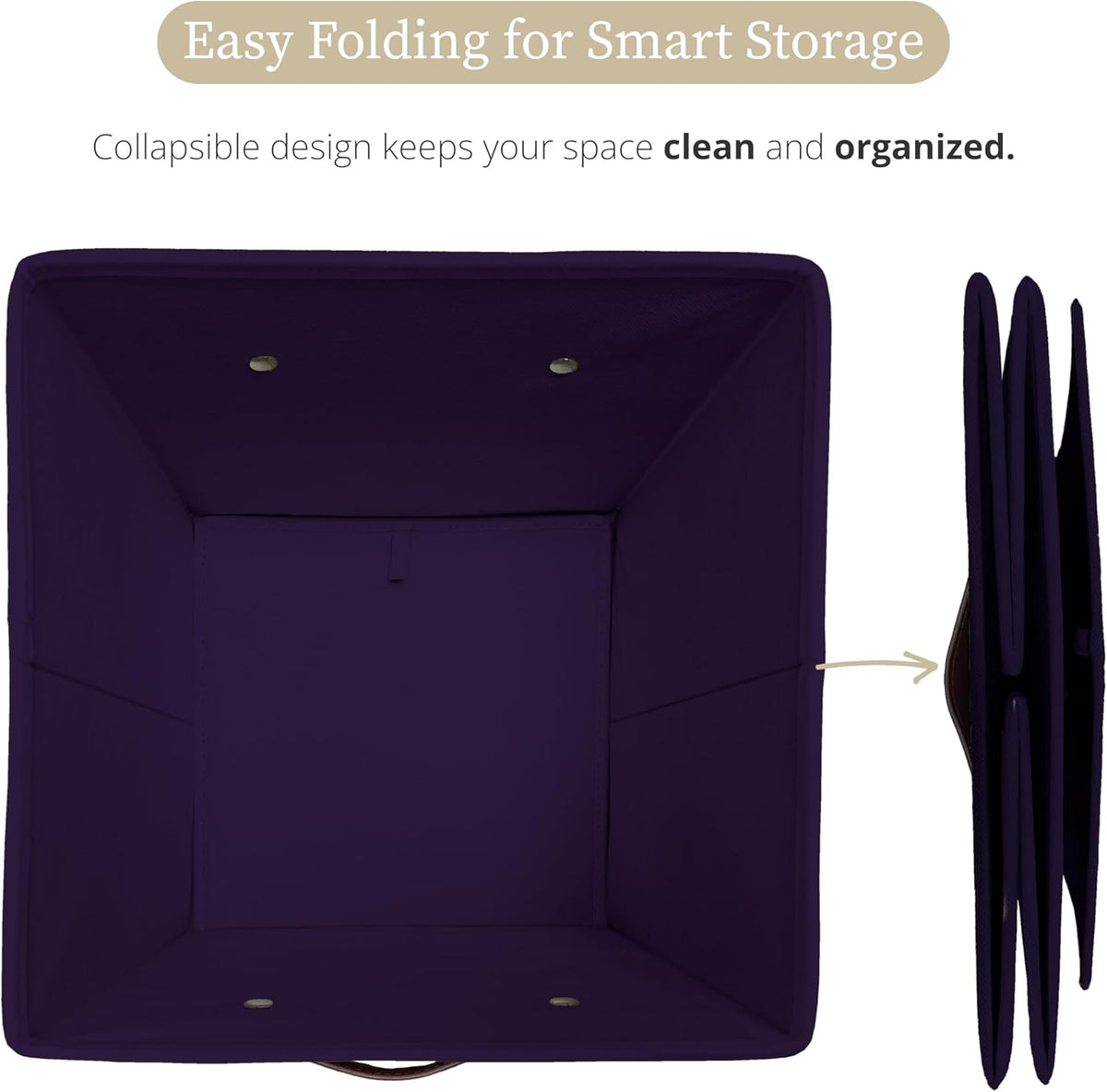 DECOMOMO Storage Bins, Cube Storage Bin with Labels, Fabric Storage Cubes for Shelves (10.5" x 11"
