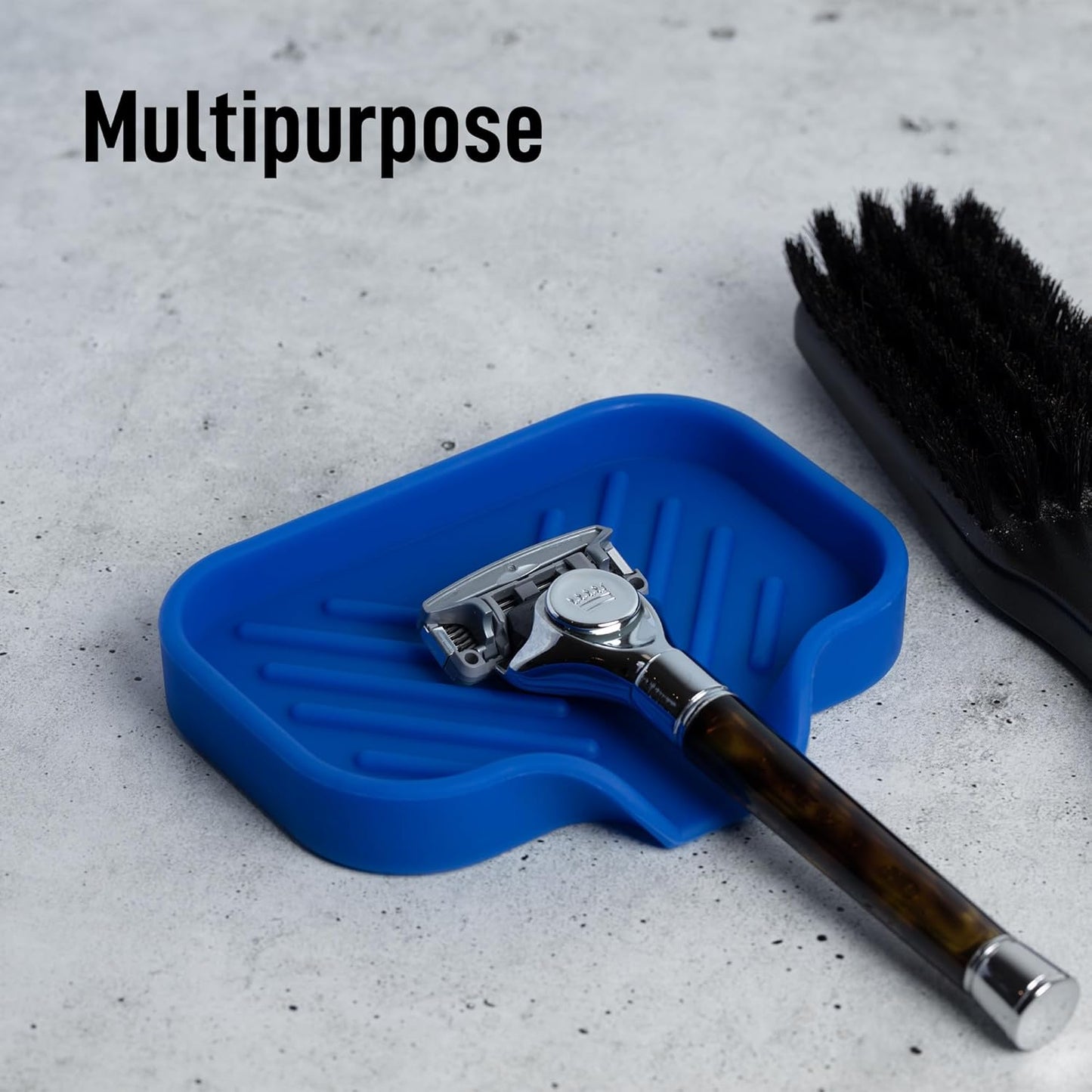 Zulay Kitchen Small Silicone Sponge Holder (4.9x3.3”) – Space-Saving Sink Organizer Tray for