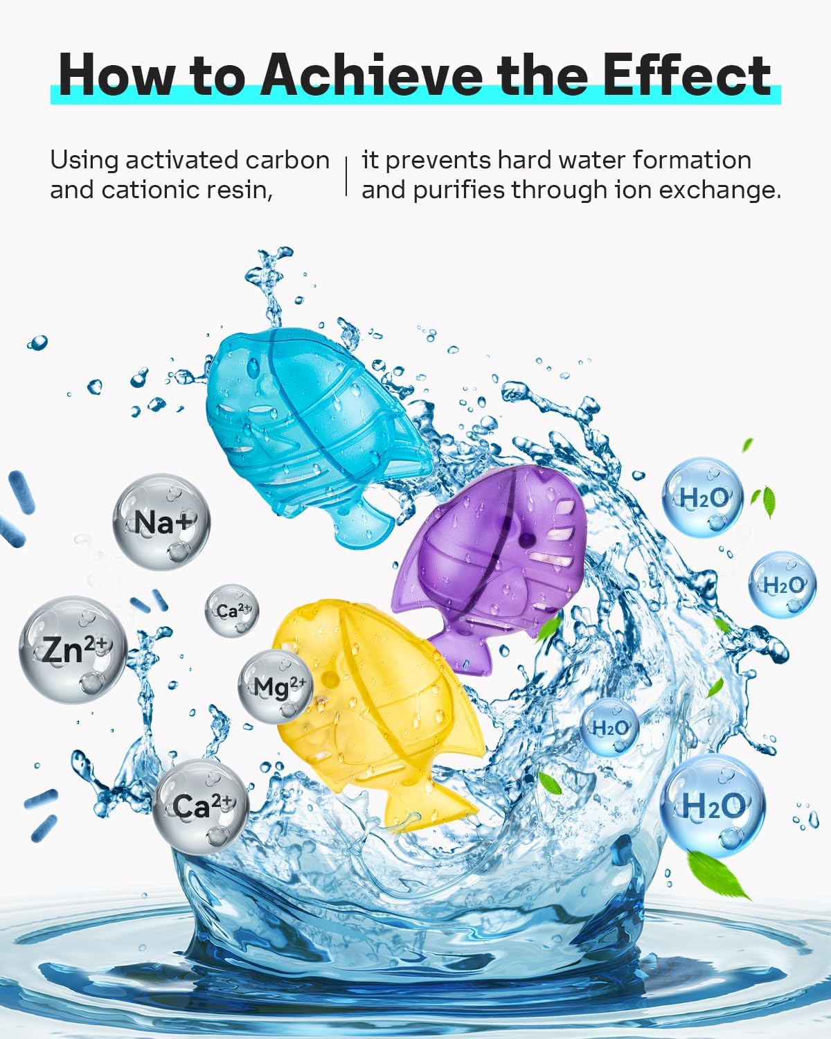 Leemone Humidifier Cleaning Fish for Humidifiers & Fish Tanks, 6 Pack Humidifier Cleaner, Purifies