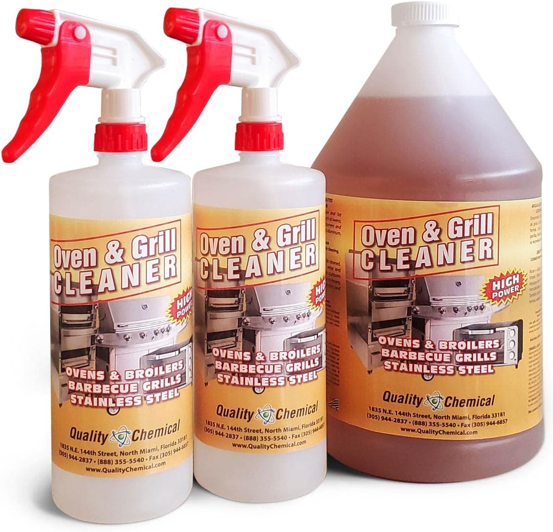 Quality Chemical Oven Cleaner & Grill Cleaner - Heavy-Duty/Fast Acting & Easy to