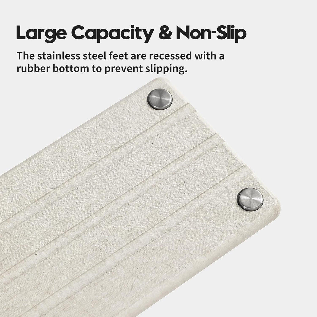 2 Pack Fast Drying Water Absorbing Diatomite Stone Mat Tray for Kitchen & Bathroom Counter