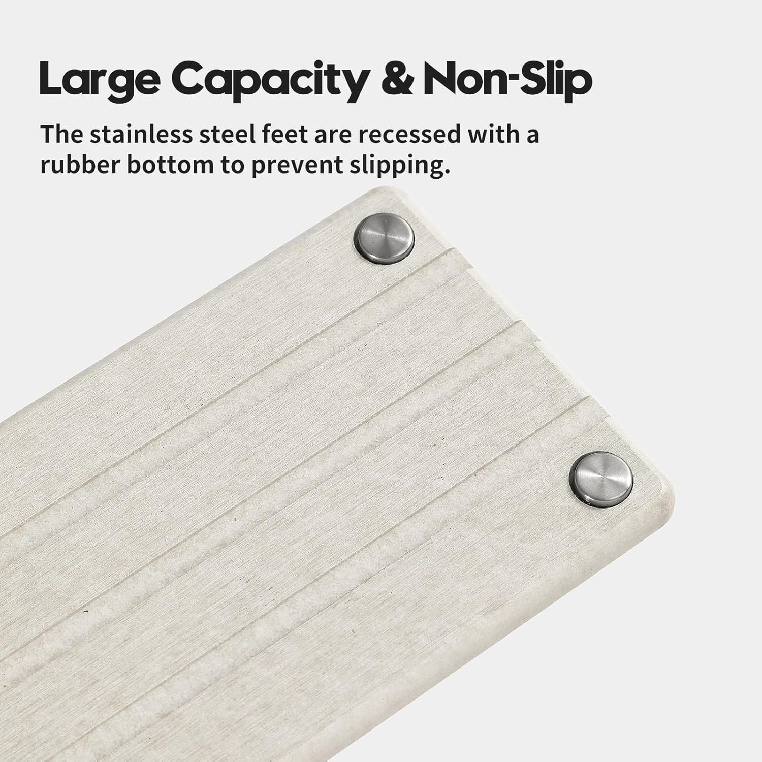 2 Pack Fast Drying Water Absorbing Diatomite Stone Mat Tray for Kitchen & Bathroom Counter