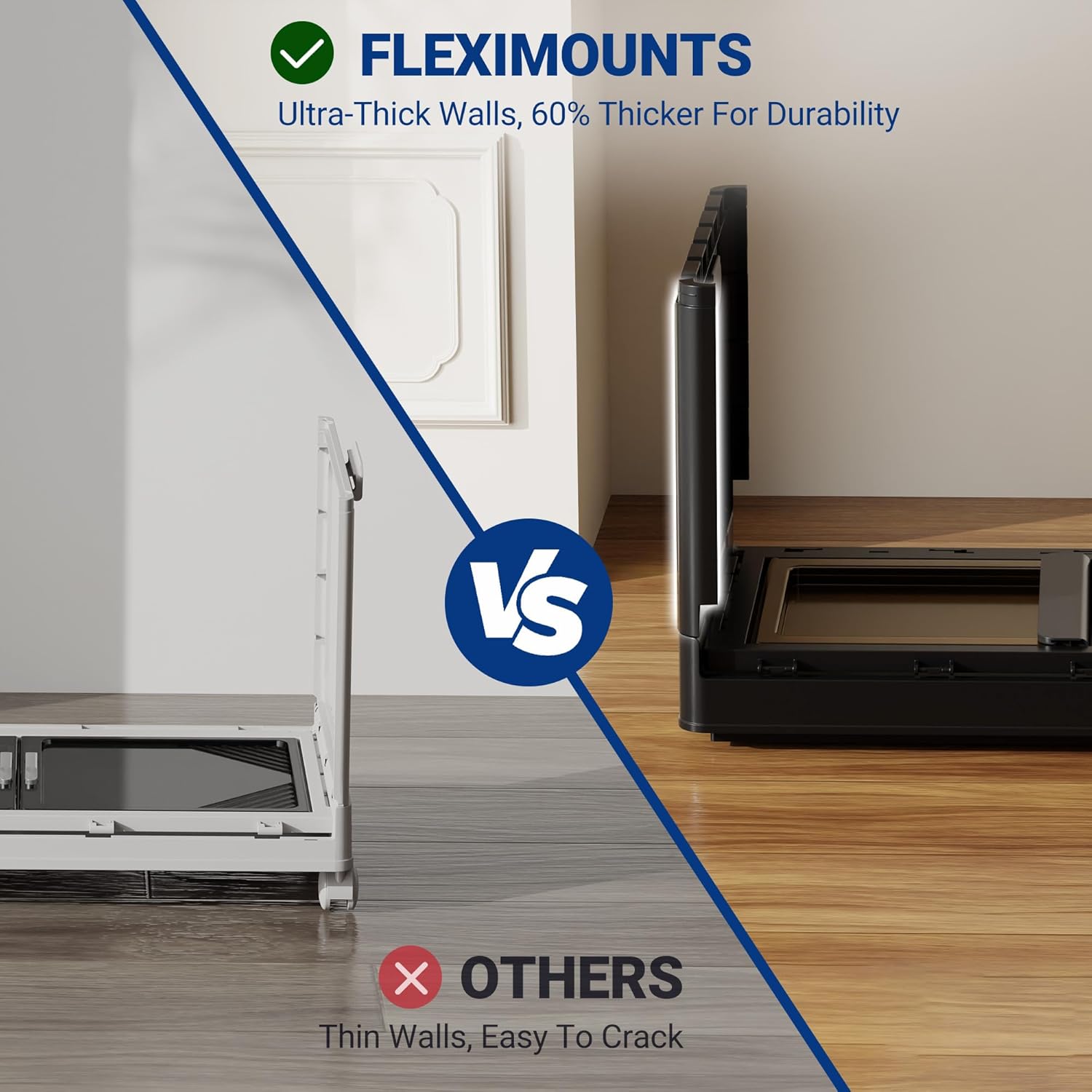 FLEXIMOUNTS 150 QT Stackable Storage Bins With Lids, Collapsible Plastic Storage Bins, Closet