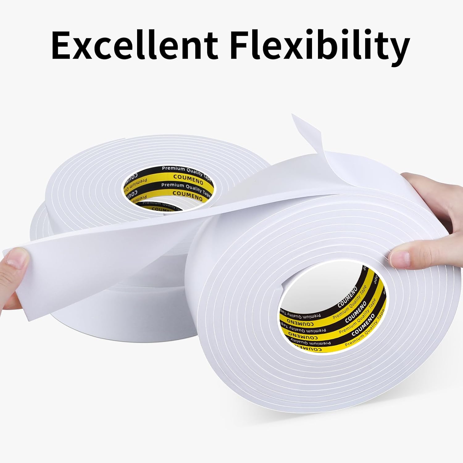 Sponge EVA Single Sided Foam Tape 2inX16.4FT Strong Adhesive Weatherproof Foam Strip for Door and
