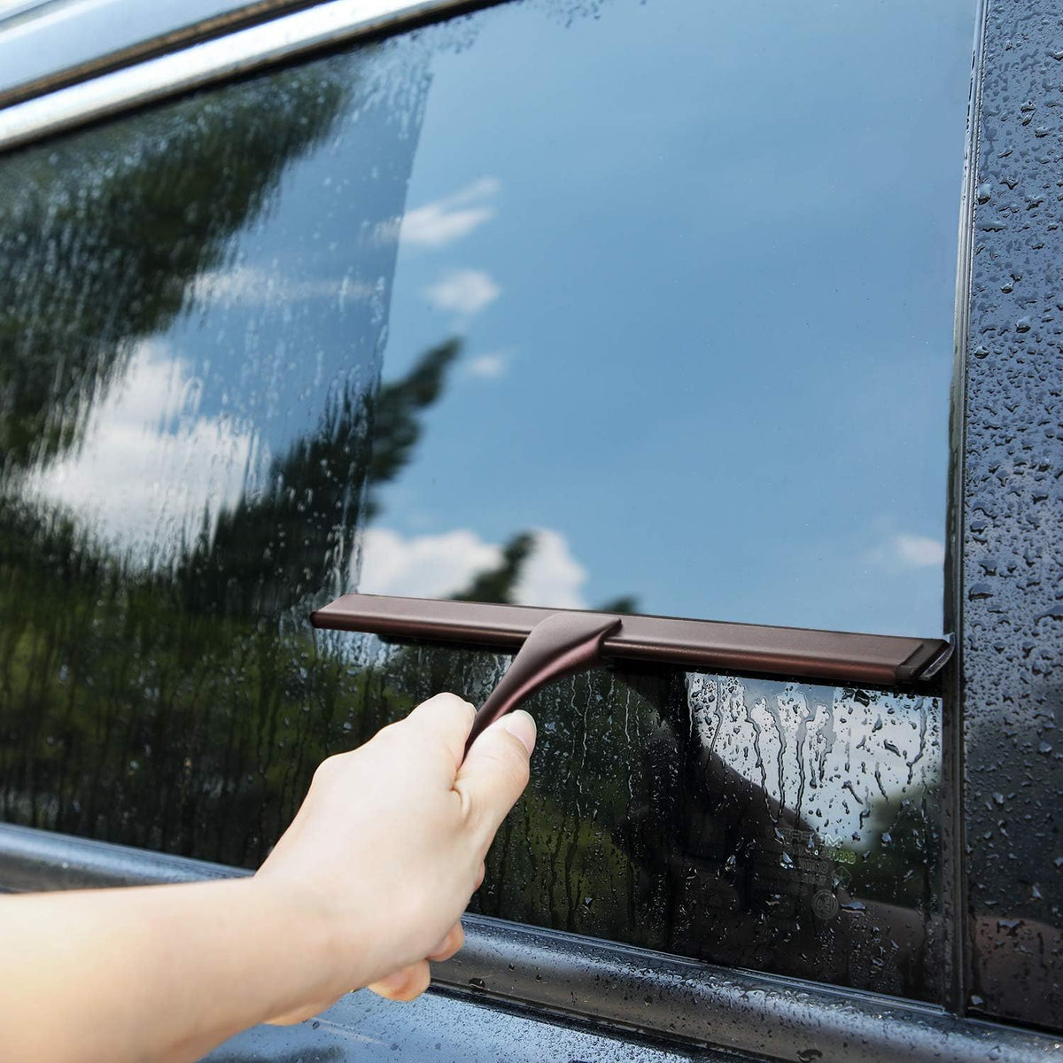 Hiware All-Purpose Shower Squeegee for Shower Doors, Bathroom, Window and Car Glass - Bronze