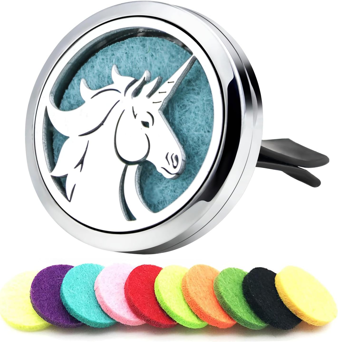 30mm Car Essential Oil Diffuser Vent Clip Air Freshener Vent Clips Aromatherapy with 10 Felt Pads
