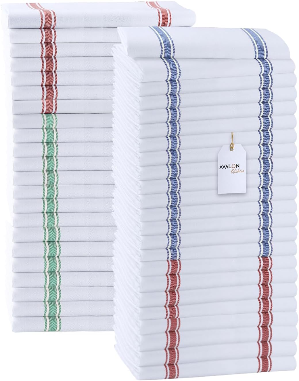 Dish Towels Set (Value Pack of 45) Size 15x25 Inch, 100% Cotton Soft & Absorbent Linen Kitchen