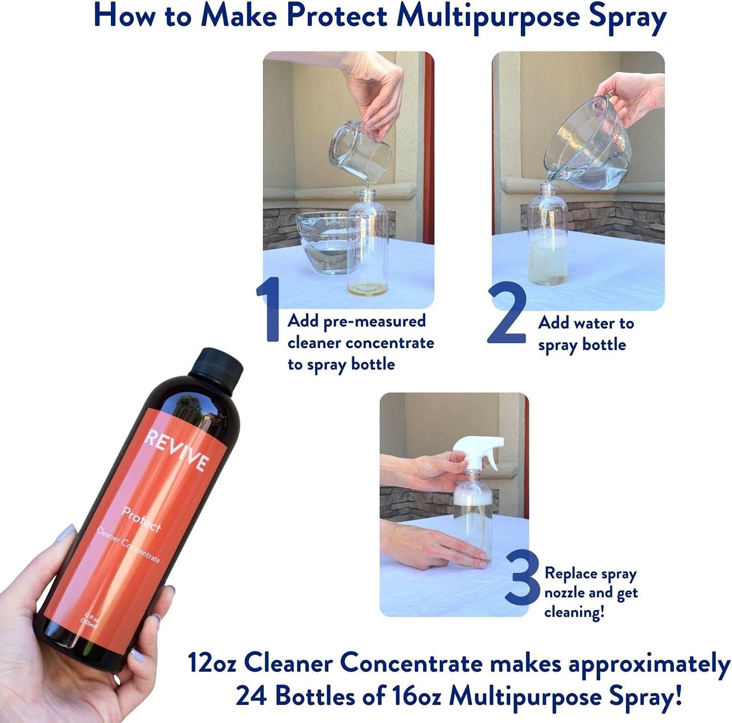 REVIVEEO Protect Cleaner Concentrate Multi-purpose, All-purpose, Concentrated, Mopping, Nontoxic