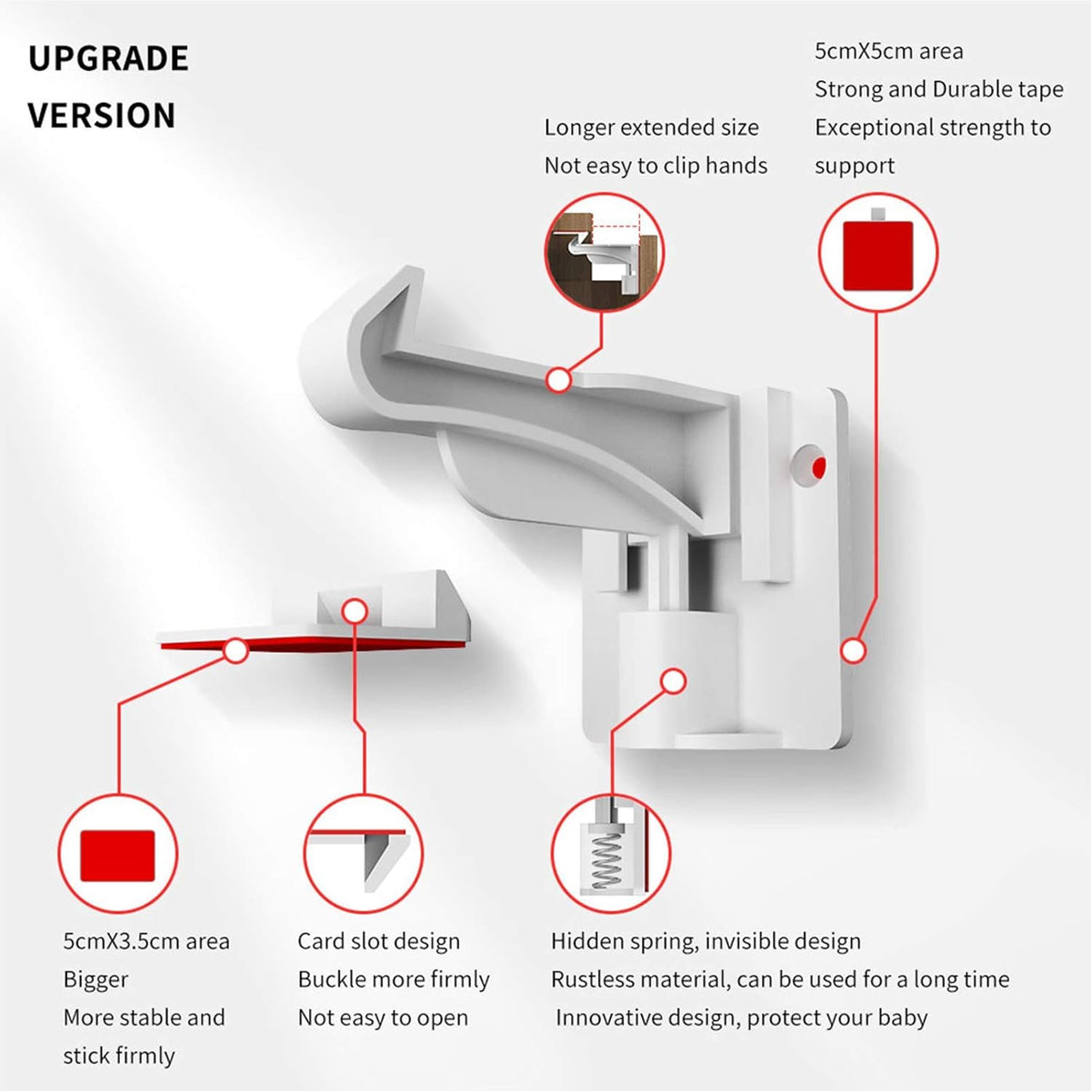 Cupboard Locks for Children - Child Safety Locks, Baby Proofing Drawer Kit Latches - No Drilling