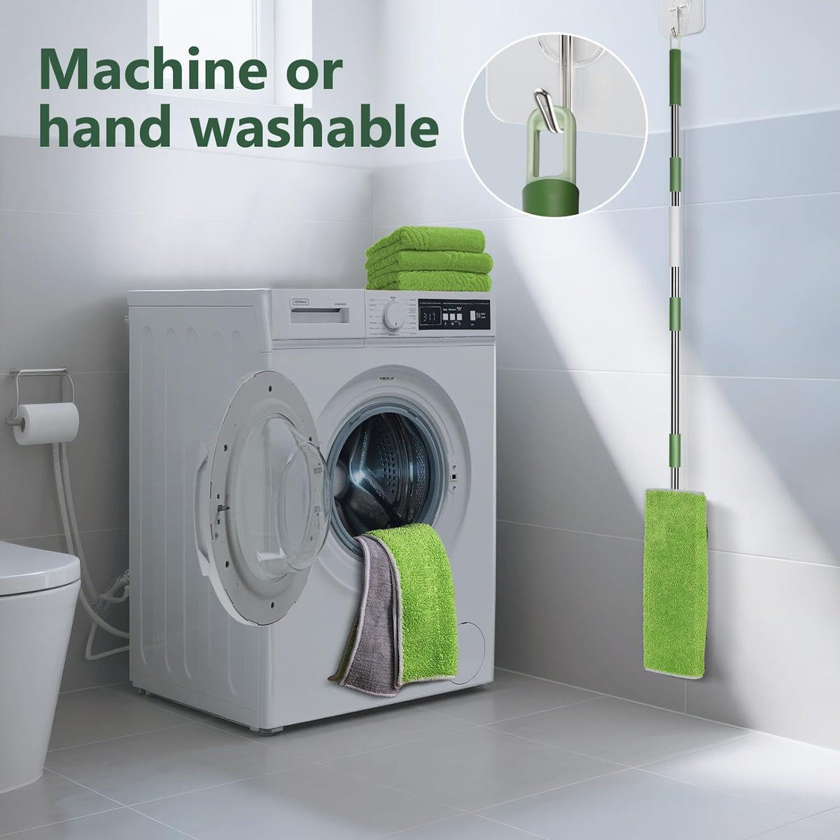 Microfiber Mops for Floor Cleaning,Masthome Professional Floor Mops with Washable Pads 4pcs,Wet Dry
