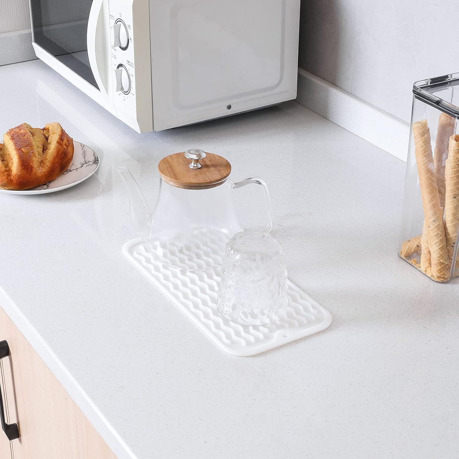 Silicone Dish Drying Mat for Multiple Usage,Easy clean,Eco-friendly,Heat-resistant Silicone Mat for