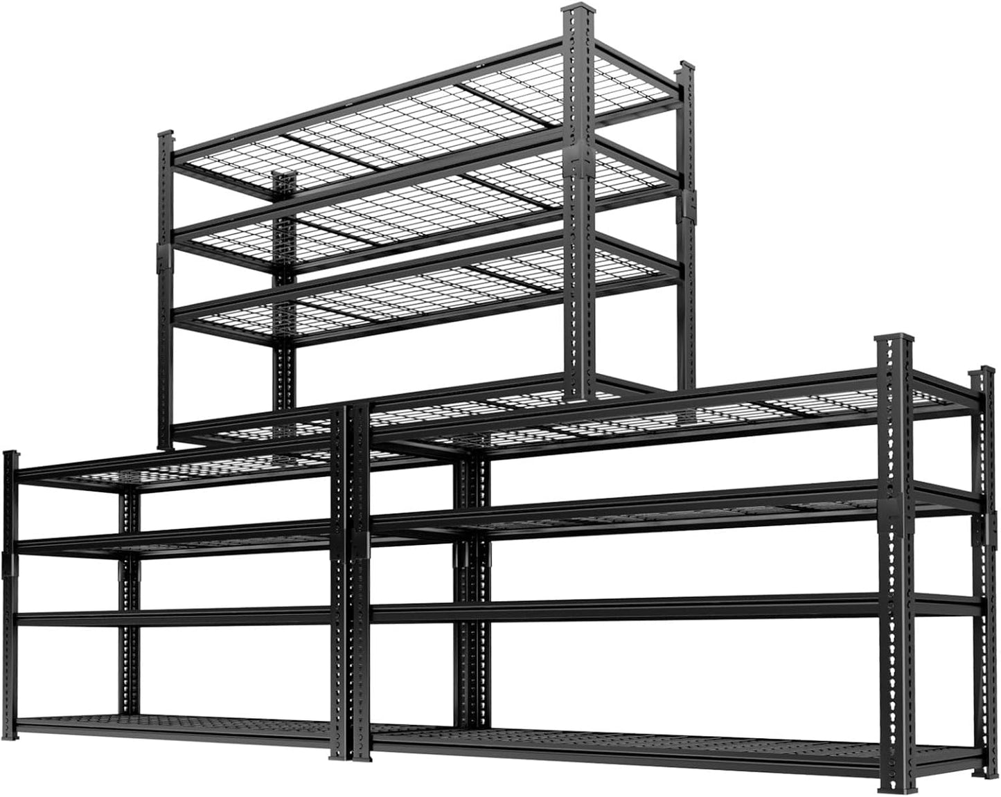 Storage Shelves Heavy Duty 3 PCS, 48"L x 18"W x 60"H Garage Wire Shelving Unit Loads 2640LBS