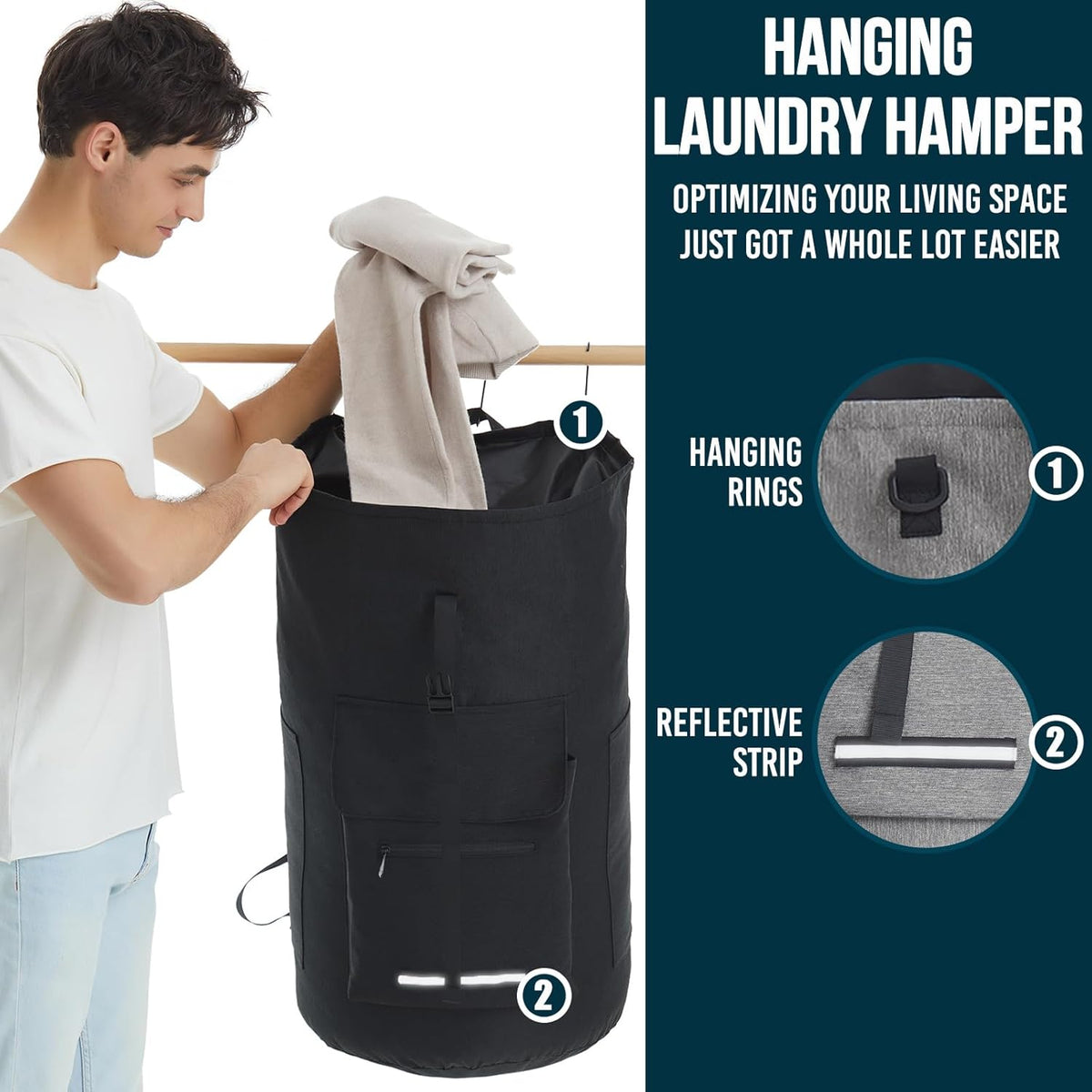 Laundry Bag Extra Large 115L, Laundry Backpack Bag, Laundry Bags Extra Large Heavy Duty, Laundry