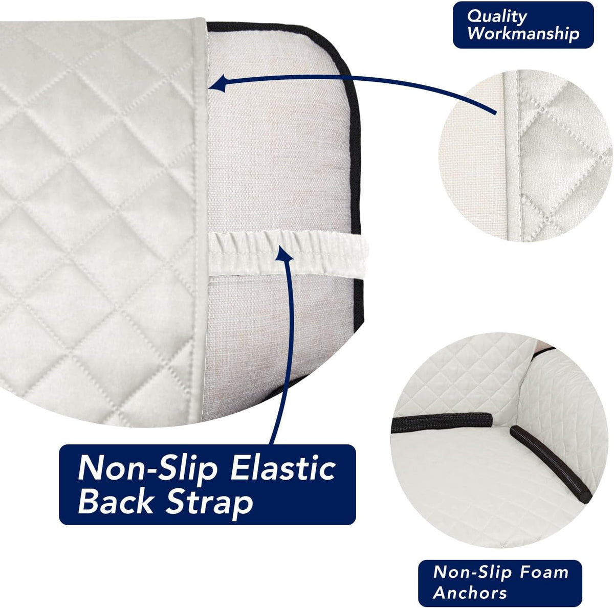 PureFit Reversible Quilted Sofa Cover, Water Resistant Slipcover Furniture Protector, Washable