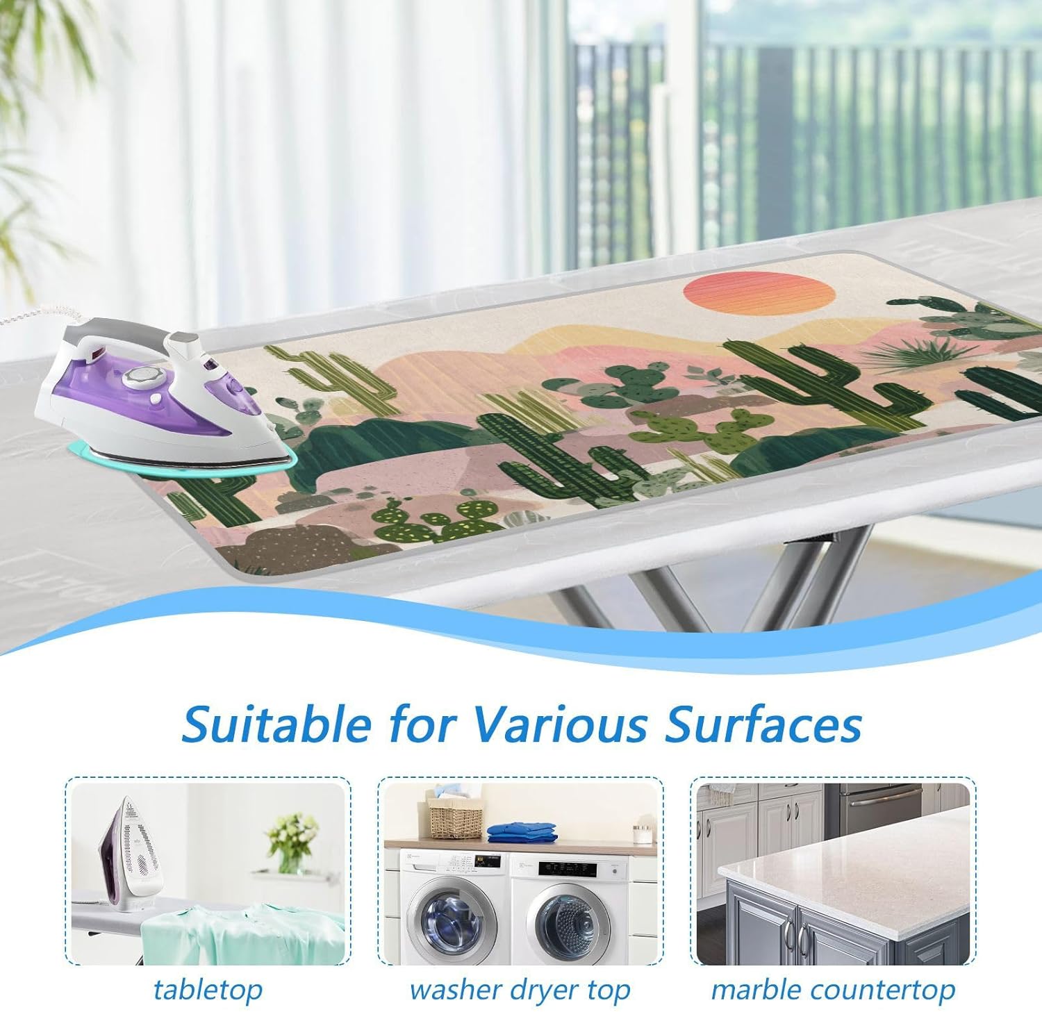 Ironing Mat Portable Ironing Pad Ironing Blanket for Table Top Heat Resistance Double-Side Using