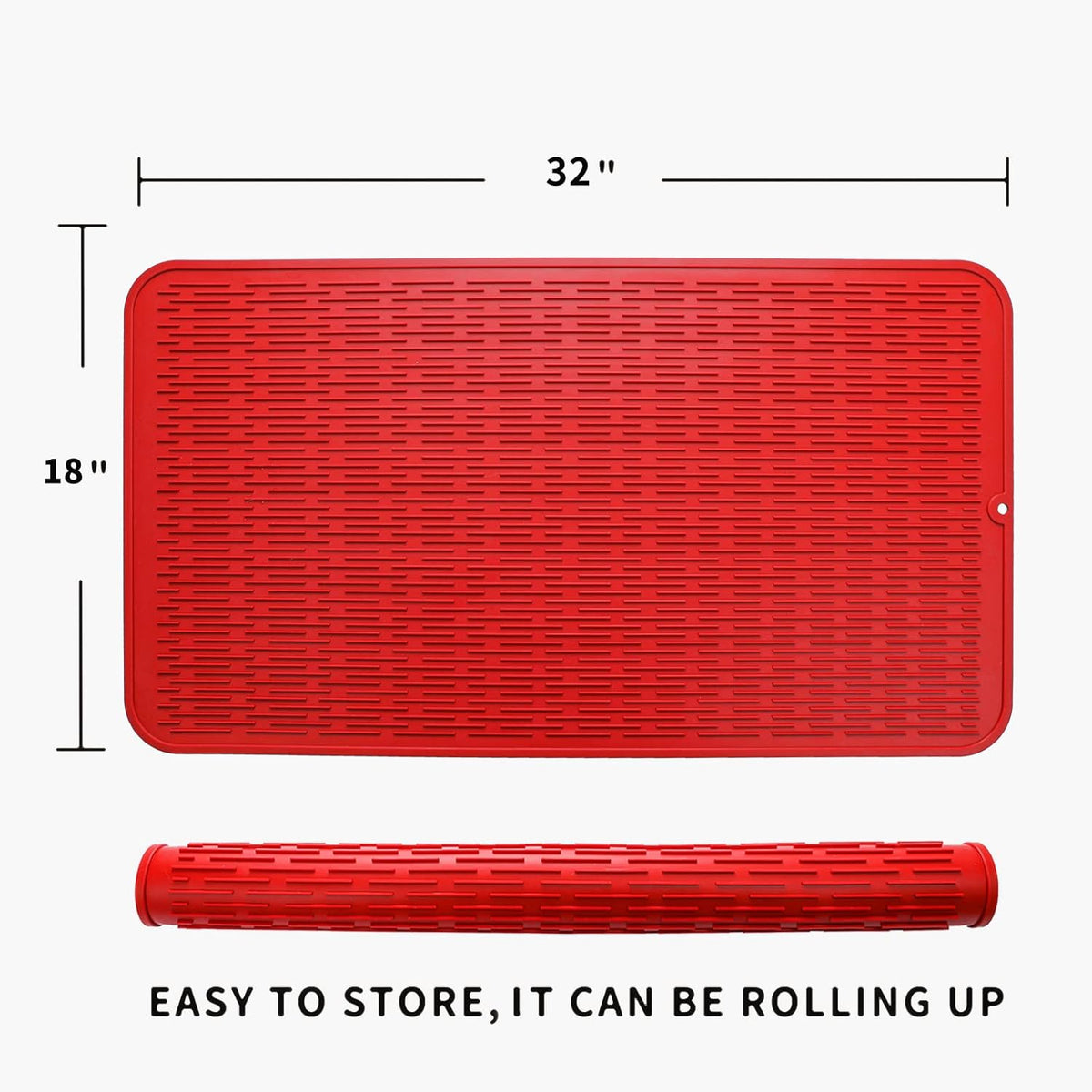 Silicone Dish Drying Mat for Multiple Usage,Easy clean,Eco-friendly,Heat-resistant Silicone Mat for