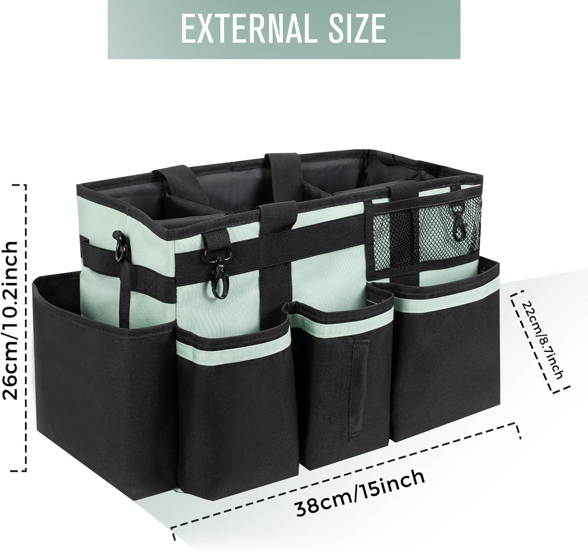 Wearable Cleaning Caddy, Cleaning Caddy Supplies Organizer with Handle & Shoulder Straps for