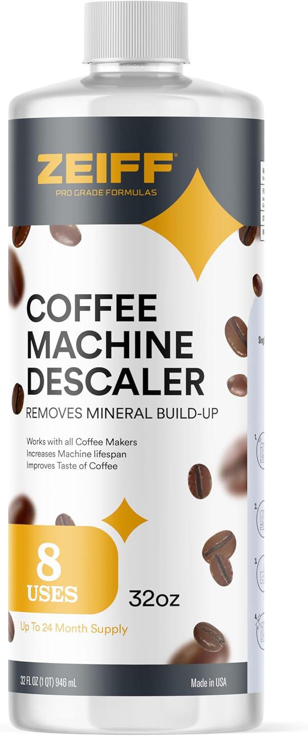 Coffee Machine Descaler - 32oz (8 Uses) - Compatible with Nespresso, Breville, Delonghi, Keurig