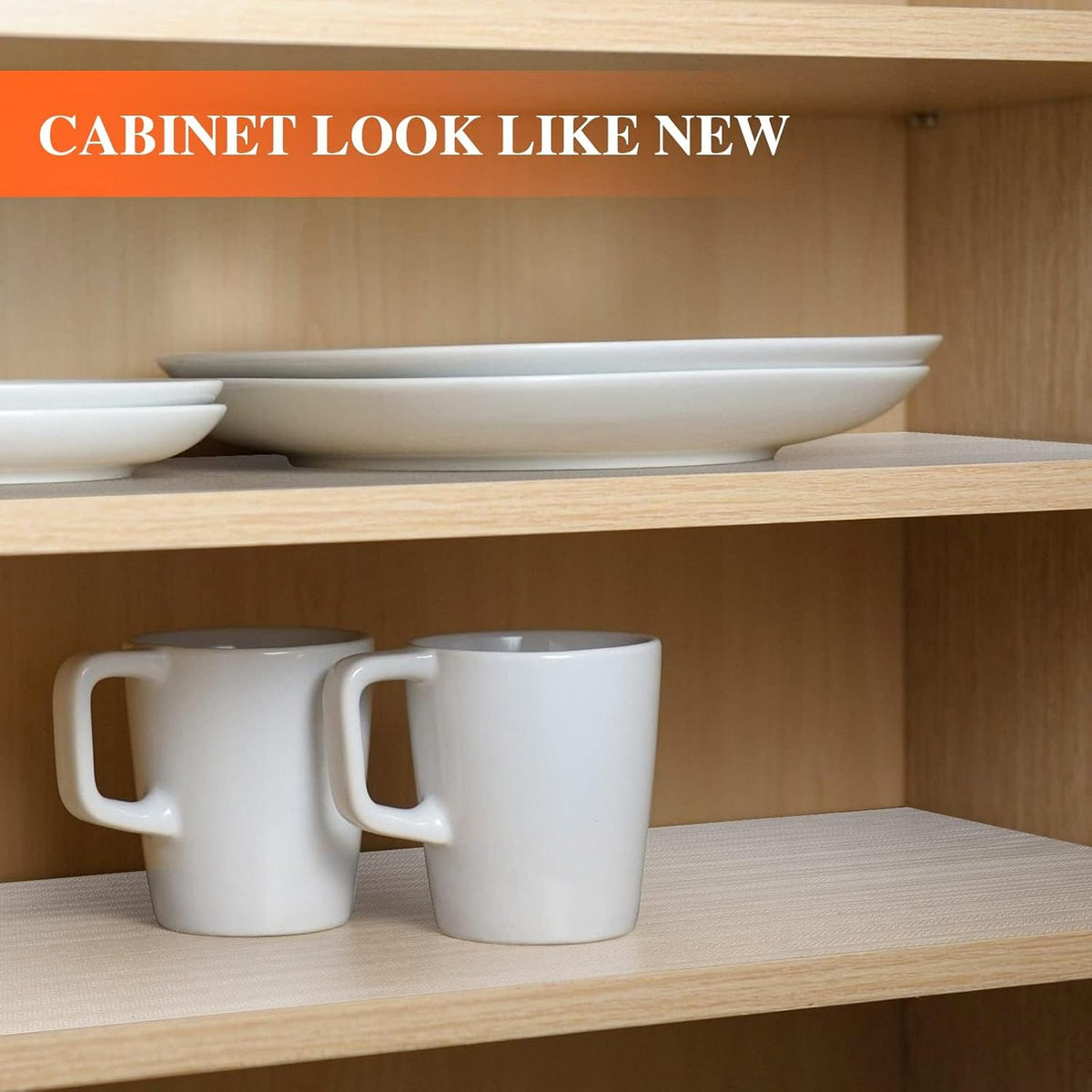 17.5" X 120" Refrigerator Liners Shelf Liner, Fridge Liners Non Slip Washable, Drawer Liners Non