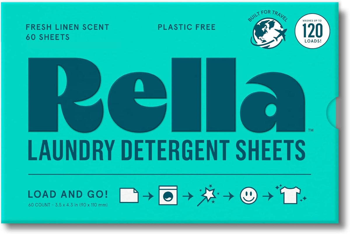 Rella Laundry Detergent Sheets, 120 Loads, Fresh Linen Scent