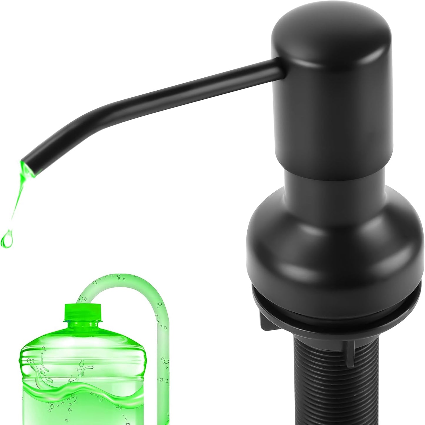 Soap Dispenser for Kitchen Sink, Sink Soap Dispenser with Longer Threaded Shaft Shank, 47"