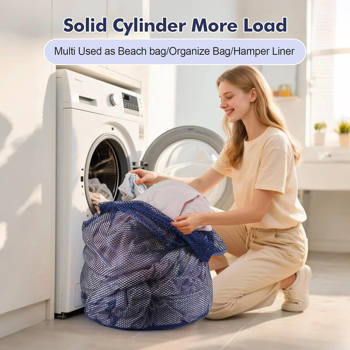 4Pcs Mesh Laundry Bags Washing Machine Mesh Wash Bags for Clothes,Underwear,Lingerie, Bed Linen