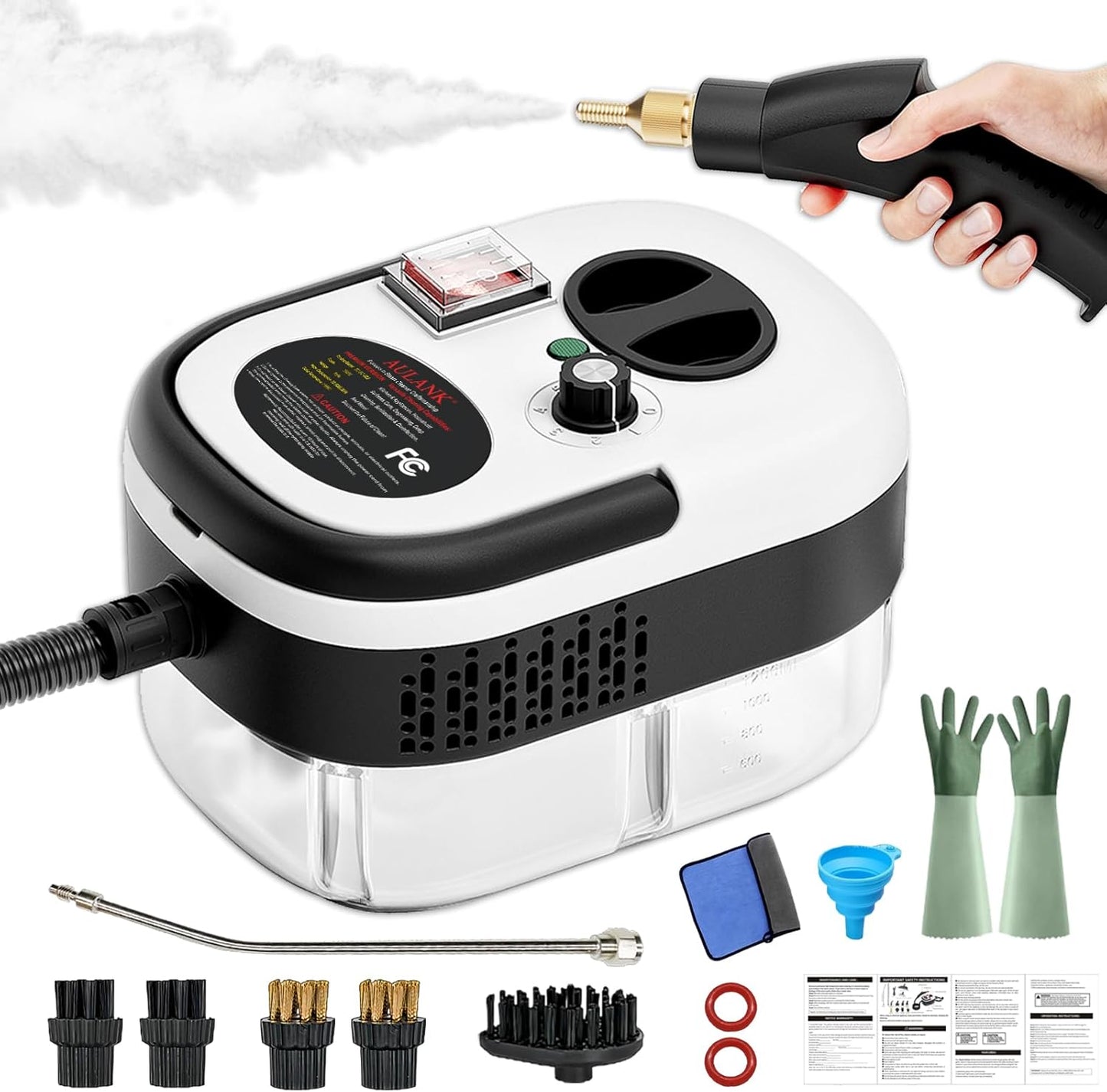 2500W Handheld Steam Cleaner,Portable Car Steamer For Auto Detailing,High-Temperature and Pressure