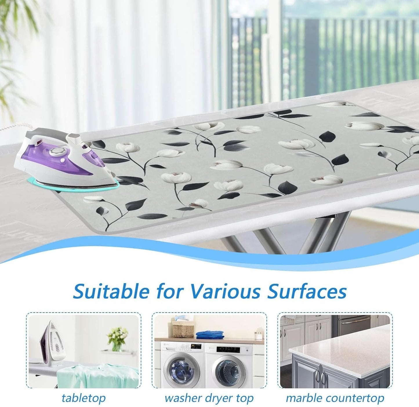 Ironing Mat Portable Ironing Pad Ironing Blanket for Table Top Heat Resistance Double-Side Using
