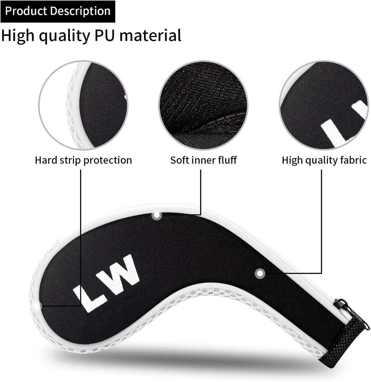 Golf 12pcs Thick Synthetic Golf Iron Head Covers Set Headcover Fit All Brands Callaway Ping