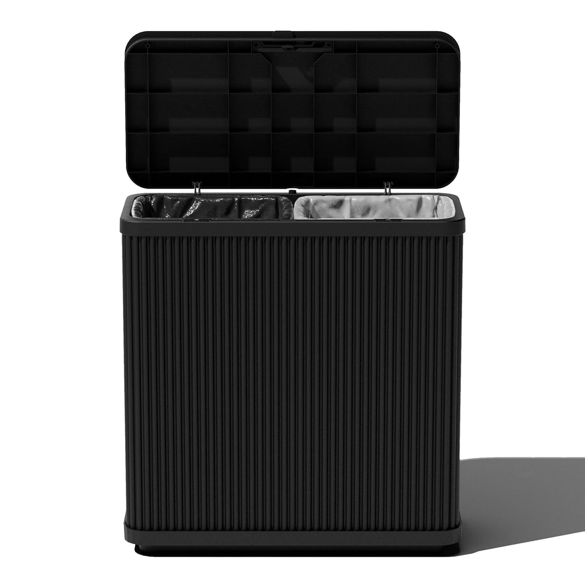 Veradek Tambour Series Outdoor Trash Can with Lid – All-Weather Waste Bin for Patio, Pool, BBQs &