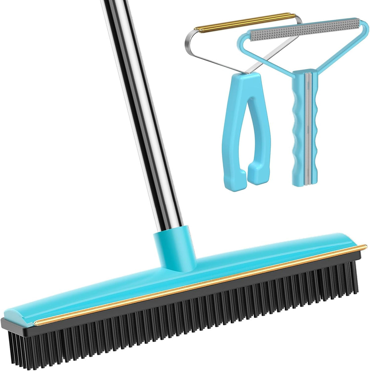 Carpet Rake - 60" Long Handle Pet Hair Removal with Metal Fabric Edge Design,Carpet Broom,Carpet