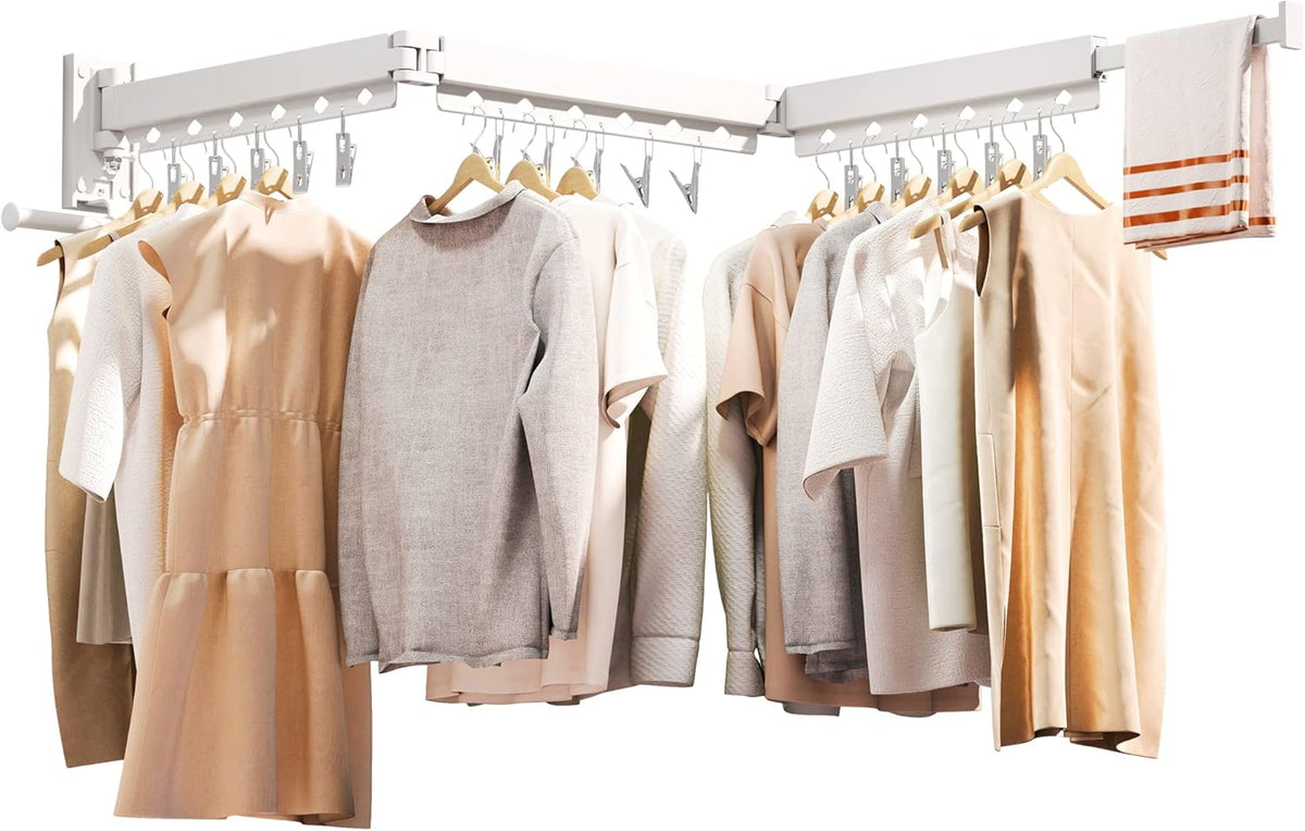 Wall Mounted Clothes Hanger,Clothes Drying Rack,Laundry Rack Wall Mount,Drying Rack
