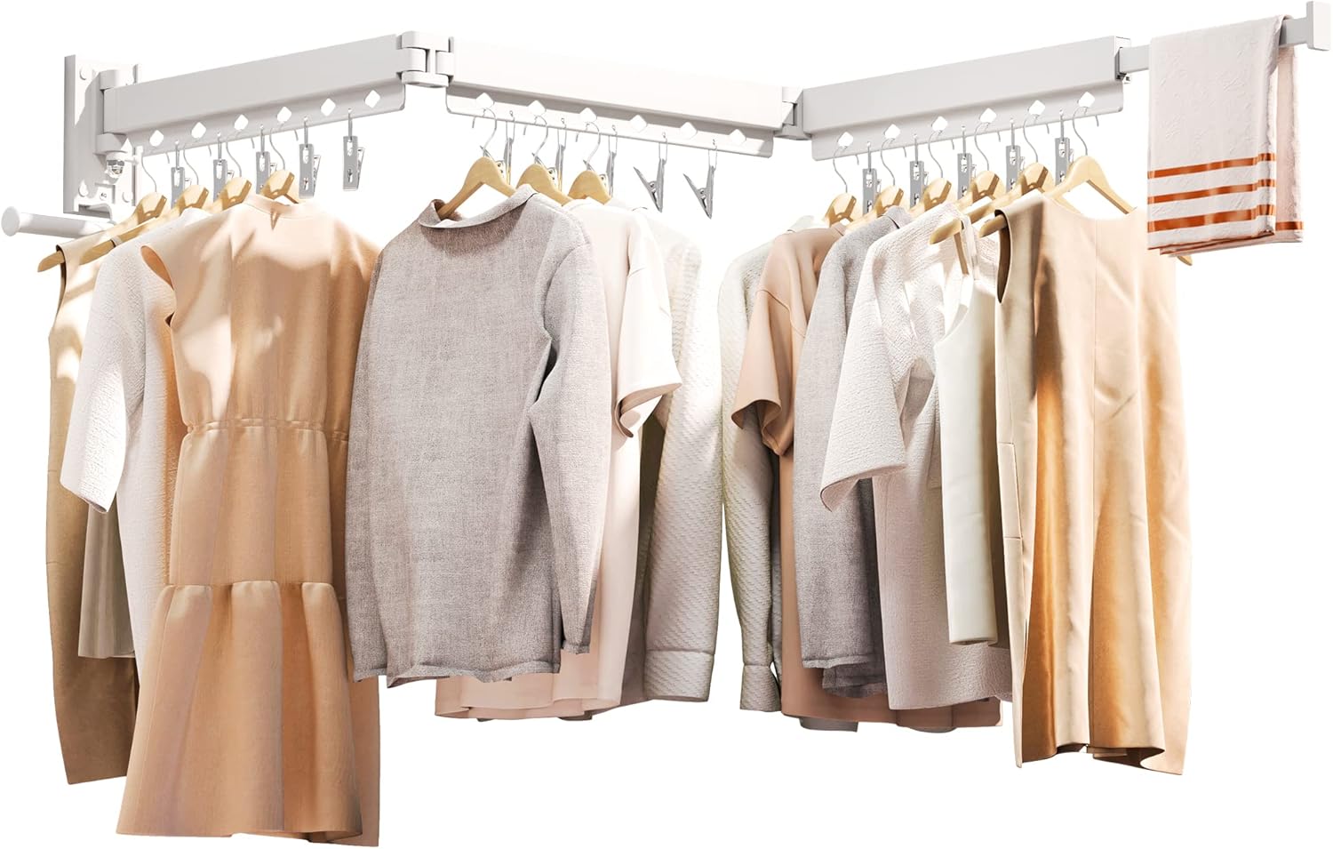 Wall Mounted Clothes Hanger,Clothes Drying Rack,Laundry Rack Wall Mount,Drying Rack